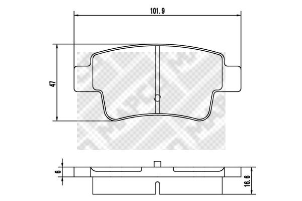 Комплект тормозных дисковых колодок Mapco 6882