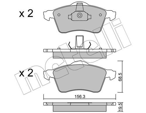 

Тормозные колодки METELLI дисковые 2202630