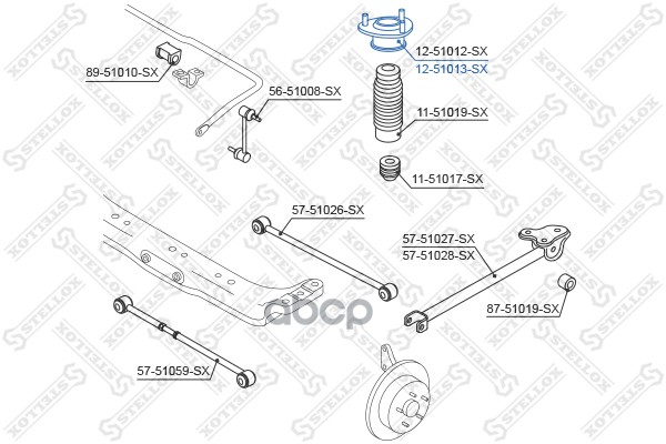 фото Опора амортизатора stellox 1251013sx