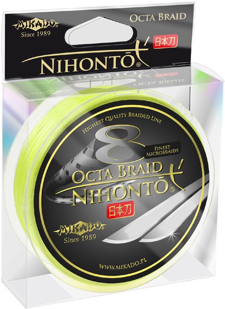 фото Леска плетеная mikado nihonto octa fluo 0,18 мм, 150 м, 16,4 кг