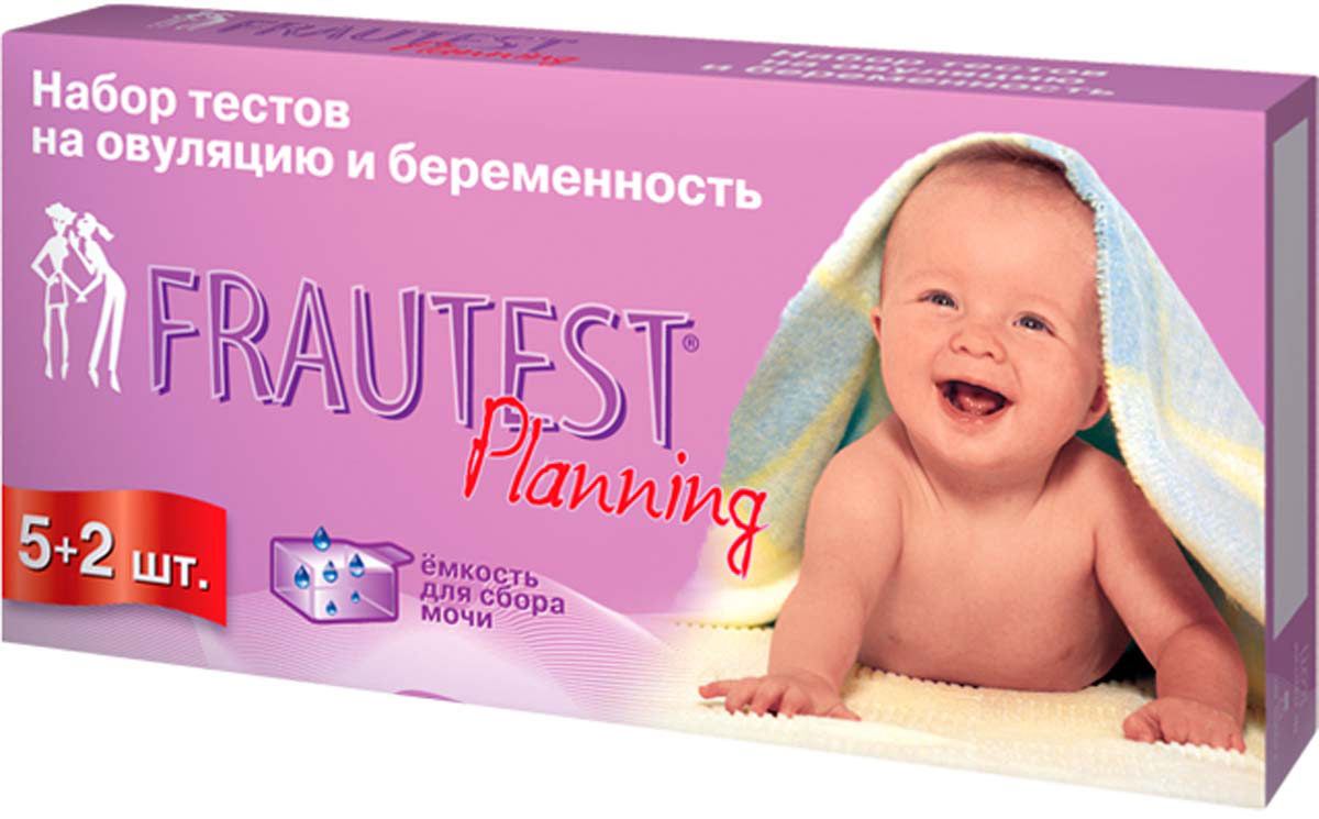 

Набор тестов Frautest на овуляцию 5 шт. и определения беременности 2 шт. по моче, 201021