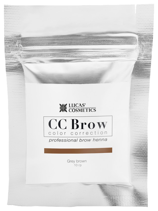 Хна для бровей Lucas' Cosmetics CC Brow в саше grey brown 10 г шампунь lucas cosmetics