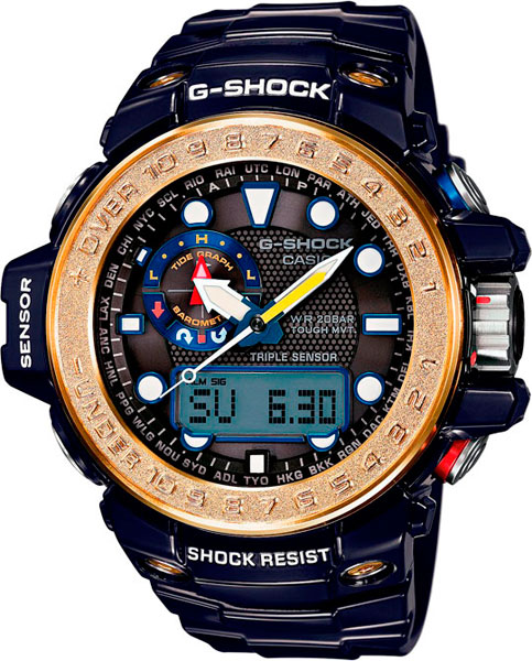 фото Японские наручные часы casio g-shock gwn-1000f-2a с хронографом