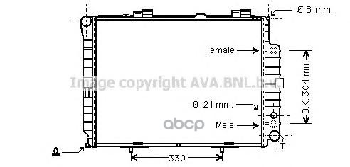 

Радиатор охлаждения AVA QUALITY COOLING MSA2208