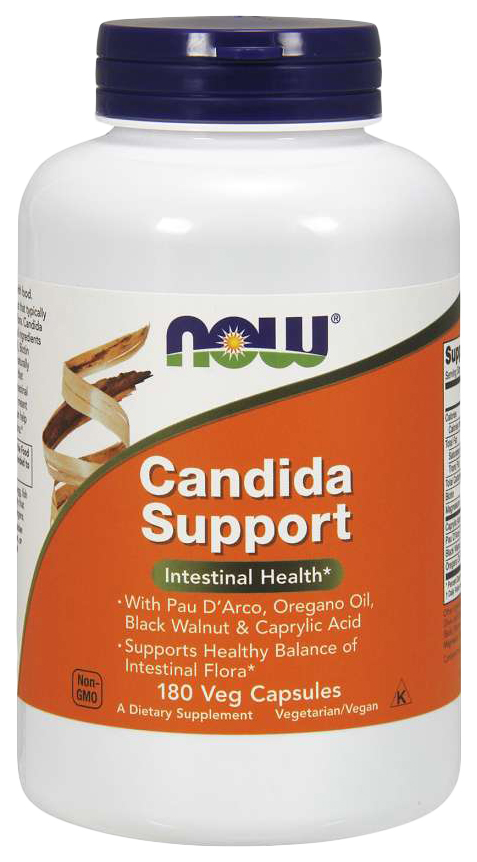 Купить NOW Candida Support вегетарианские капсулы 180 шт.