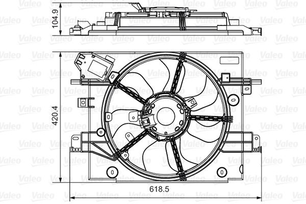 Вентилятор охлаждения двигателя VALEO 696880