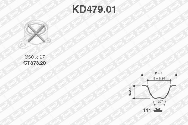 фото Комплект ремня грм snr kd479.01 ntn-snr