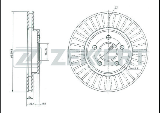 фото Тормозной диск zekkert bs-5361