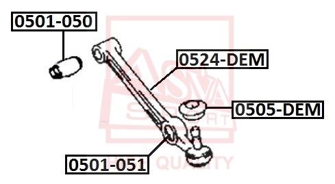 фото Рычаг подвески asva 0524-dem