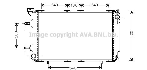 

Радиатор охлаждения двигателя AVA QUALITY COOLING SU2032