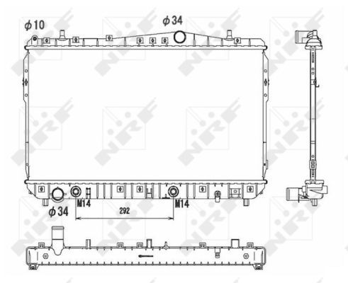 

Радиатор охлаждения двигателя NRF 53732