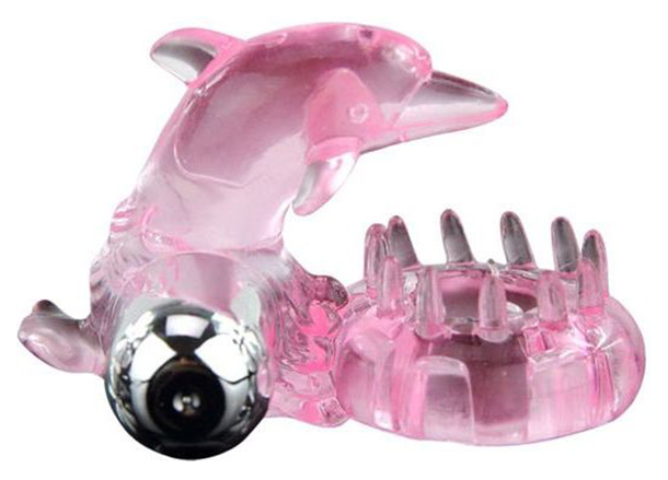 фото Эрекционное кольцо baile дельфин с шипами розовый