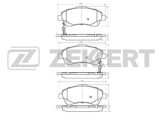 фото Комплект тормозных колодок, дисковый тормоз zekkert bs-2711