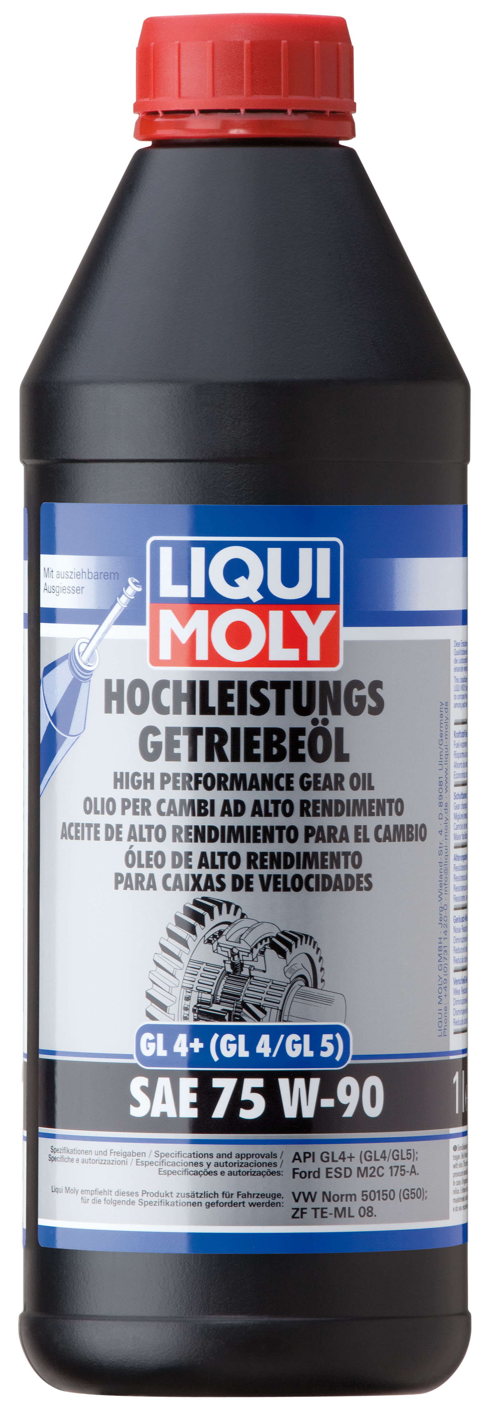 Трансмиссионное масло LiquiMoly синт Hochleistungs-Getrieb, 75W-90 (GL-4/GL-5) 3979