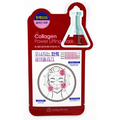 

Маска для лица тканевая с коллагеном Uniquleen Collagen Power Lifting Mask 26гр