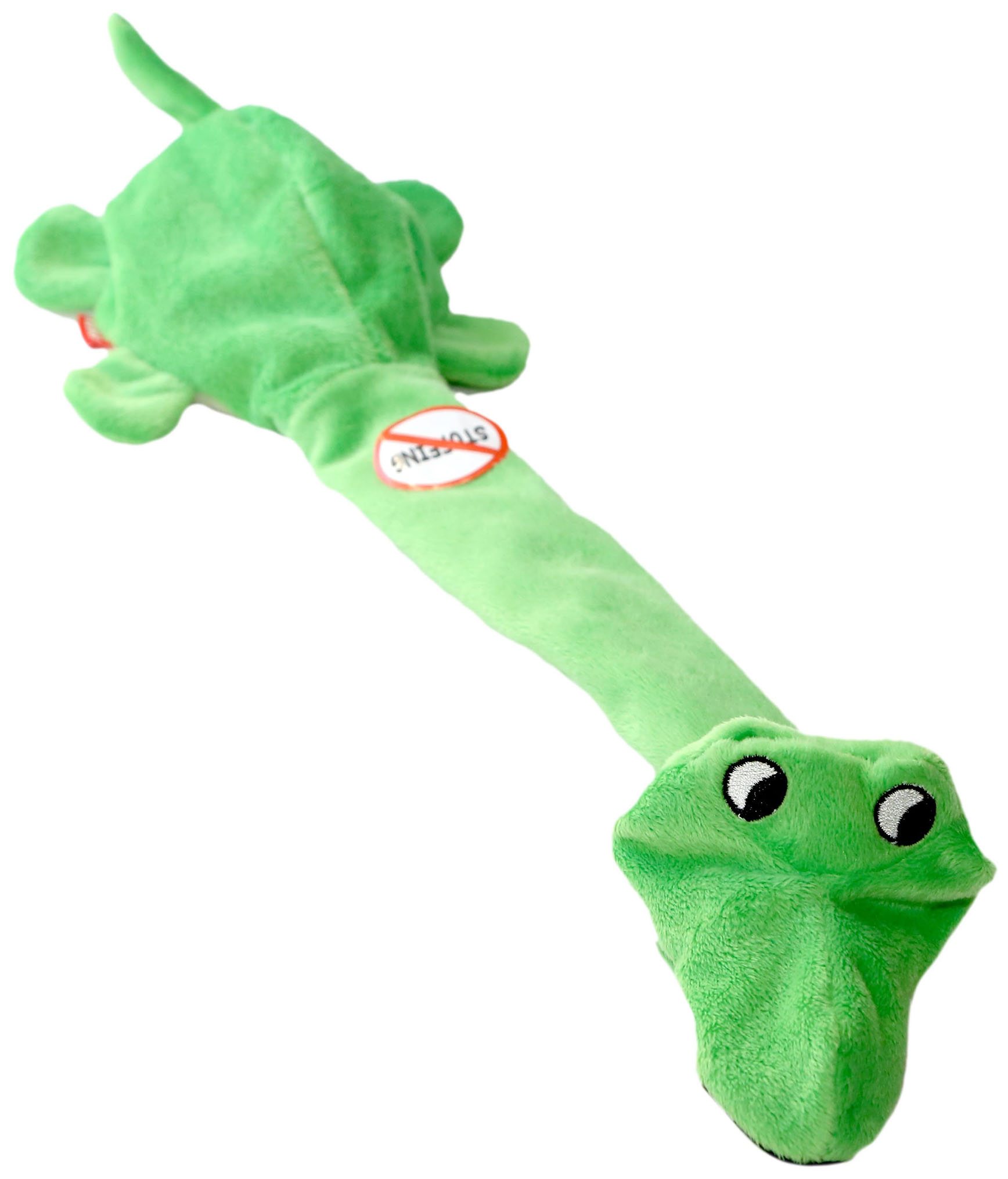 фото Мягкая игрушка для собак nems крокодил с пищалкой, зеленый, длина 44 см