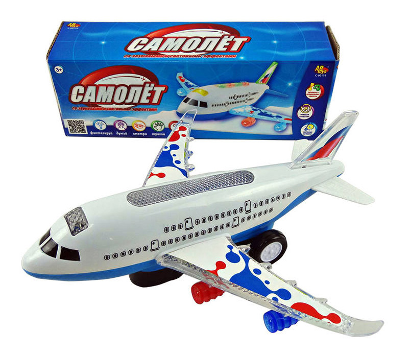 Самолет ABtoys с электромеханическими, световыми и звуковыми эффектами c-00116 калейдоскоп abtoys детский