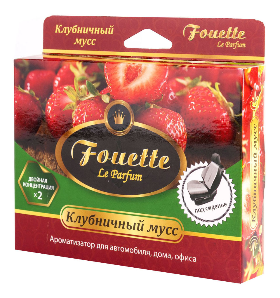 

Ароматизатор в машину Fouette Клубничный мусс, Черный, Клубничный Мусс
