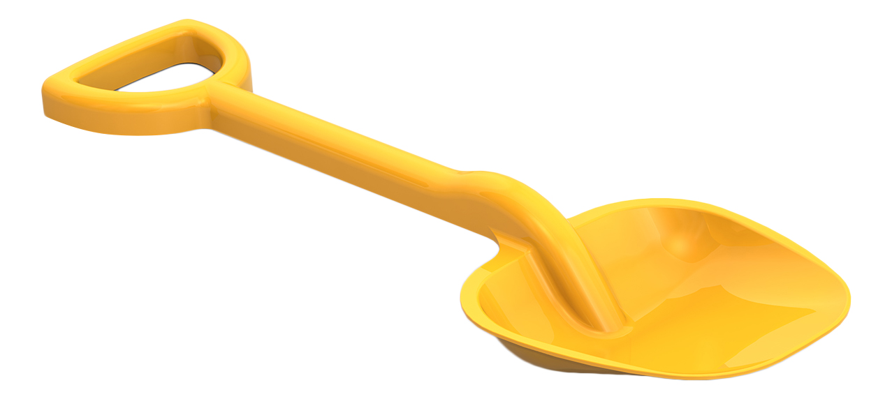 Лопата 48 см желтая