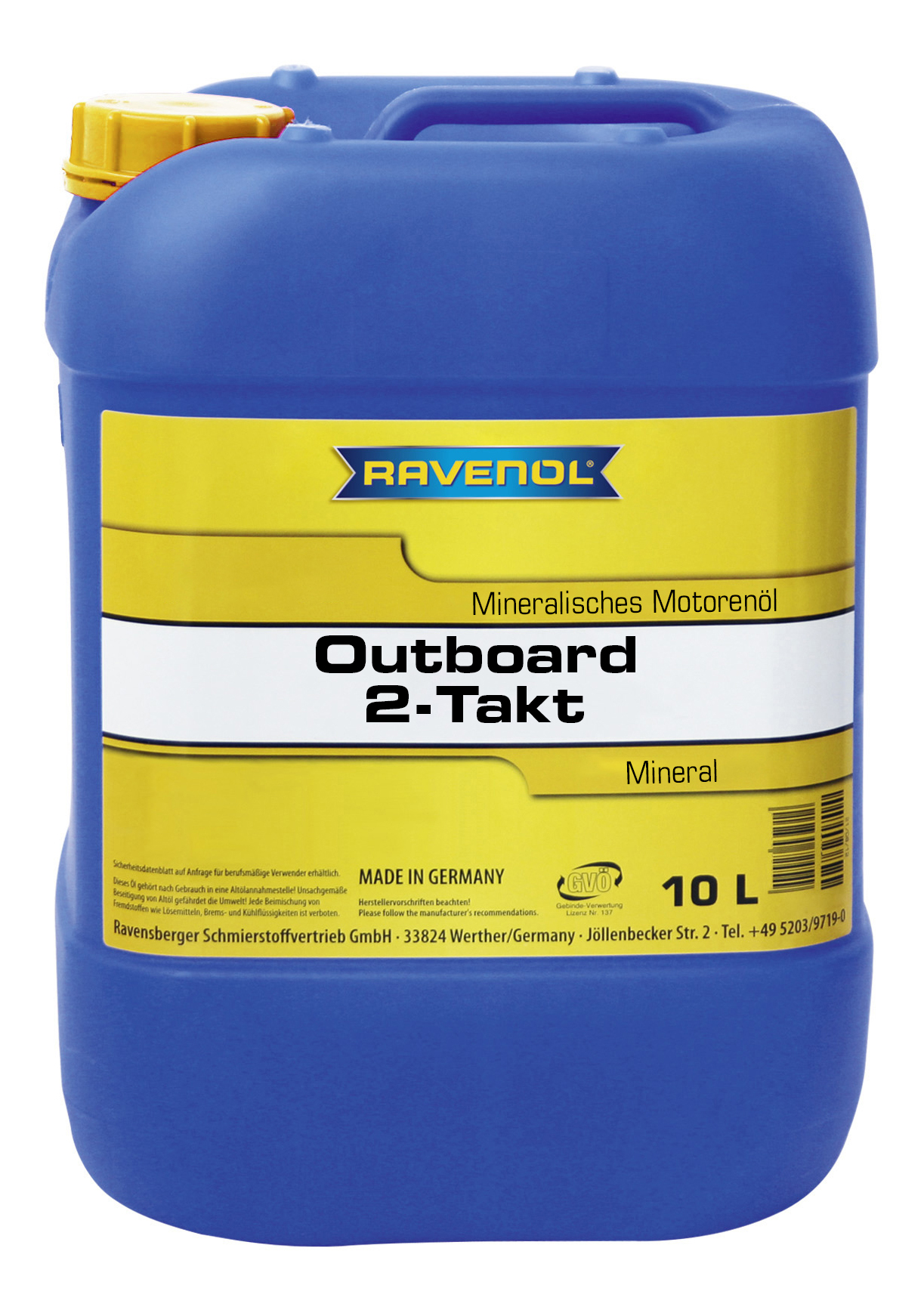 фото Моторное масло ravenol outboard 2t mineral 5w-30 10л