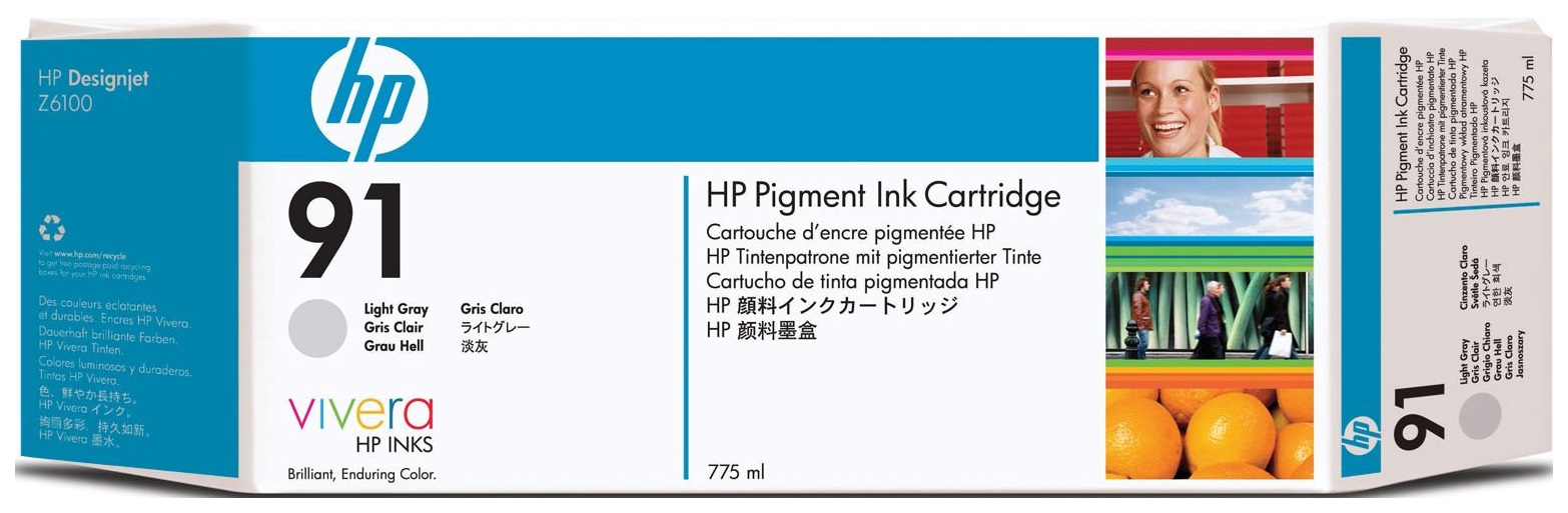 фото Картридж для струйного принтера hp 91 (c9466a) светло-серый, оригинал