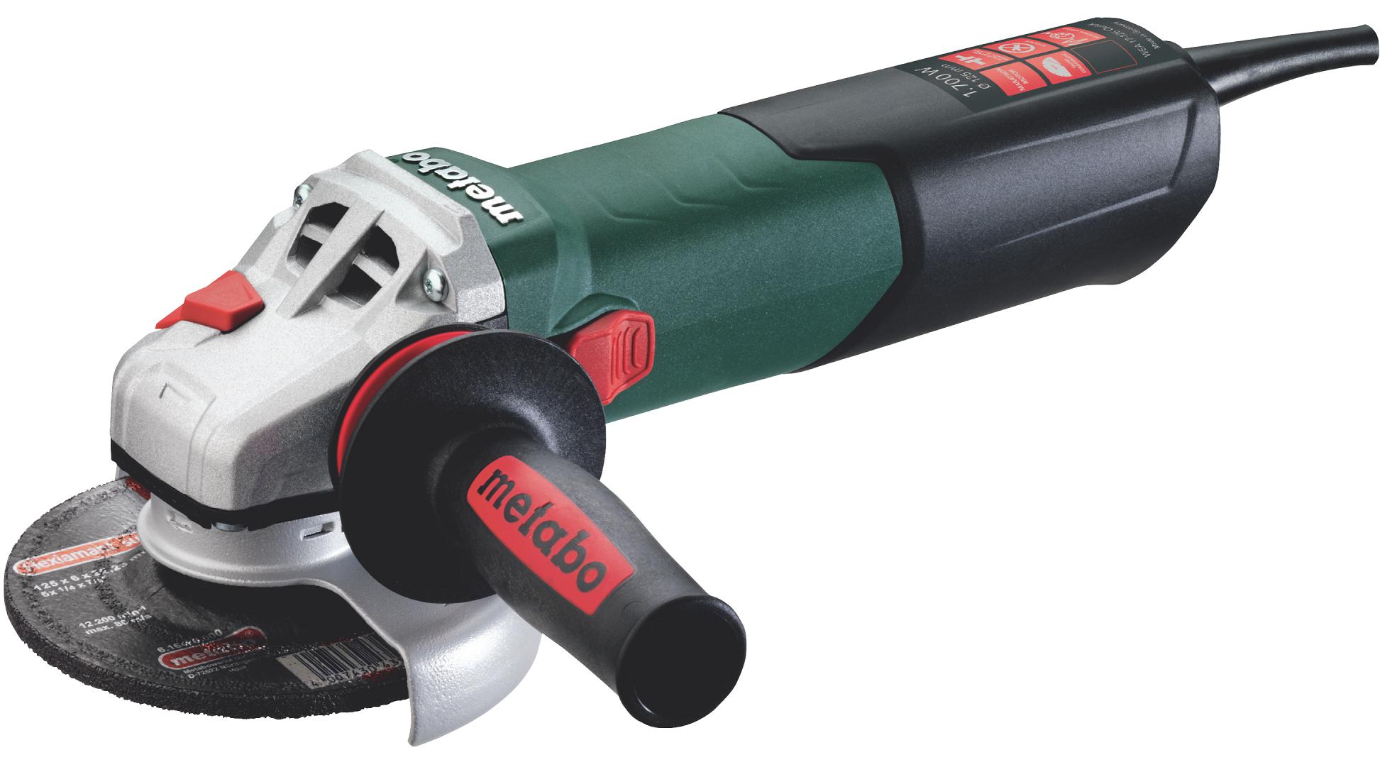 Сетевая угловая шлифовальная машина Metabo WEA 17-125 Quick 600534000 плоская шлифмашина metabo