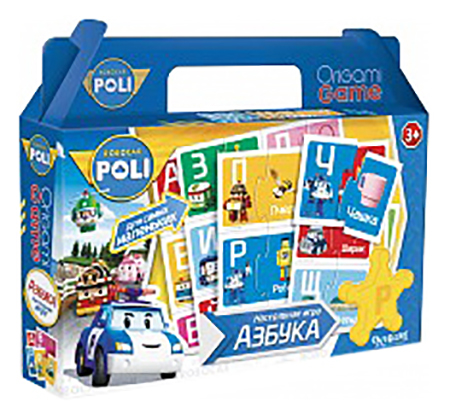 

Семейная настольная игра Origami Robocar Poli Азбука, Азбука