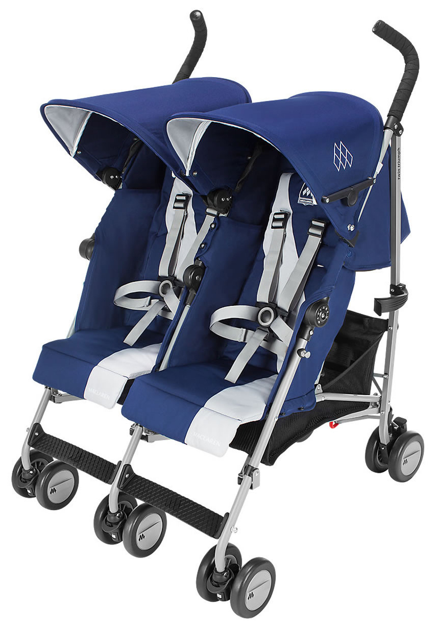 

Коляска для двойни Maclaren Twin Triumph Medievel Blue, Silver WM1Y120042, Twin Triumph