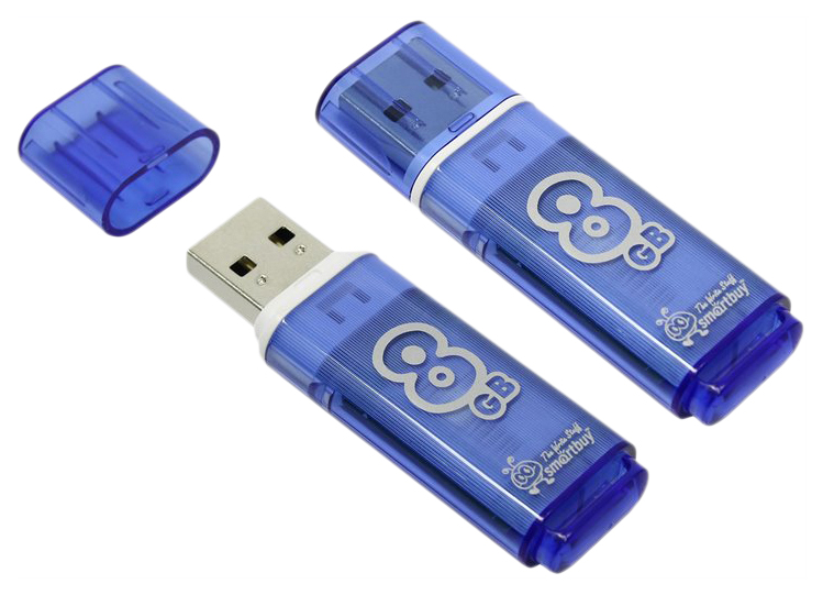 Флешка SmartBuy Glossy 8ГБ Blue (SB8GBGS-B)