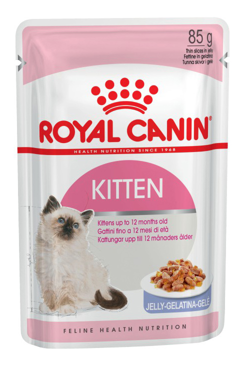 фото Влажный корм для котят royal canin kitten instinctive, мясо в желе, 85г