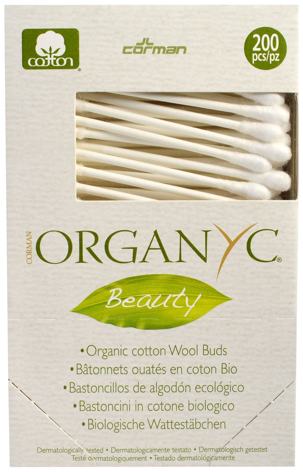 Ватные палочки Organyc Beauty 200 шт organyc ватные шарики из органического хлопка