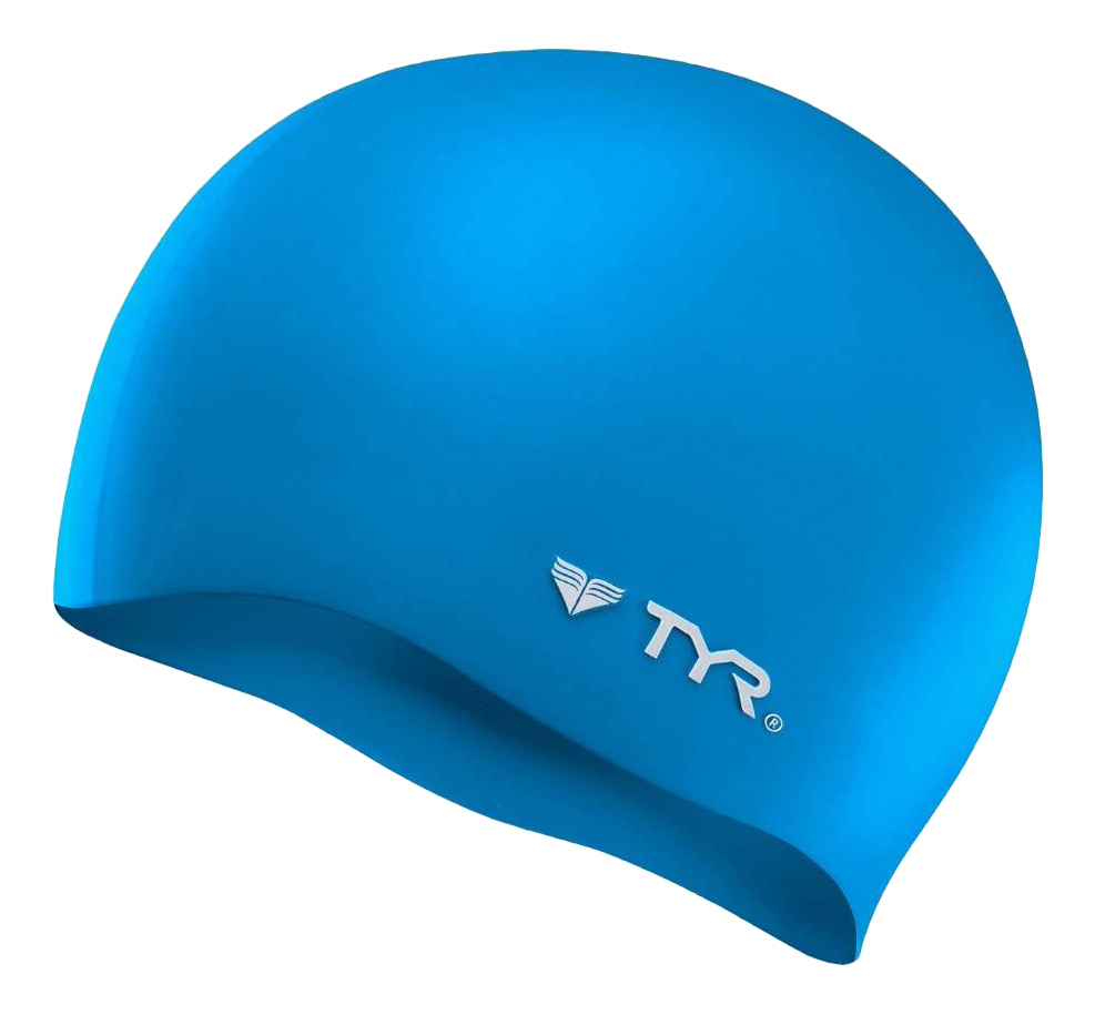 Шапочка для плавания TYR Wrinkle Free Silicone Cap 420 blue