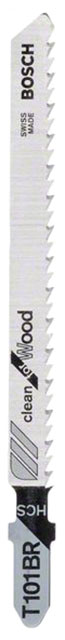 набор пилок для электролобзика runex t101br по дереву дсп двп мдф пластику 5 шт чистый рез 4 30 мм 555114 Набор пилок для лобзика Bosch T101BR HCS DIY 2609256724
