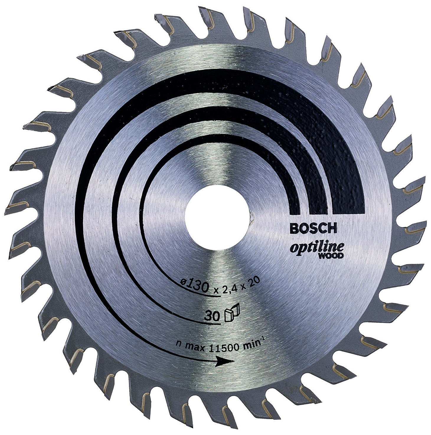 Пильный диск по дереву Bosch STD WO 130x20-30T 2608640583 пильное полотно bosch maiz 32 epc hcs wood starlock max 1 00шт