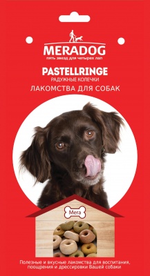 

Лакомство для собак MERA, Pastellringe, Радужные колечки, мясо, 10 кг, Pastellringe колечки, мясо, 10 000г