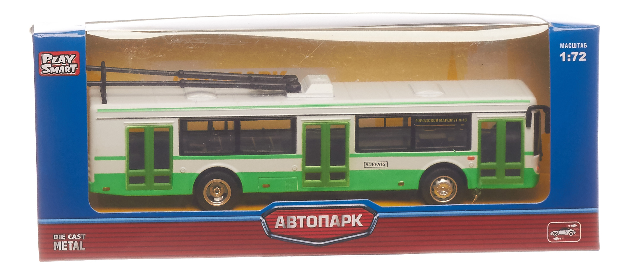 

Коллекционная модель Play Smart Троллейбус Лиаз зеленый, Троллейбус 'Лиаз' зеленый