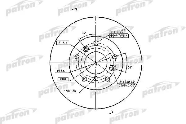 фото Тормозной диск patron pbd2571