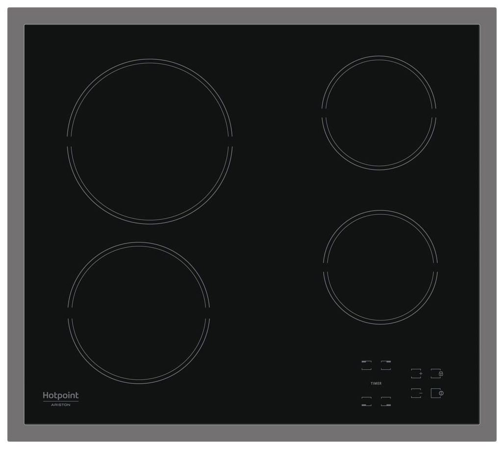 фото Встраиваемая варочная панель электрическая hotpoint-ariston har 641 x black