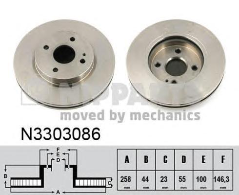 

Тормозной диск NIPPARTS N3303086