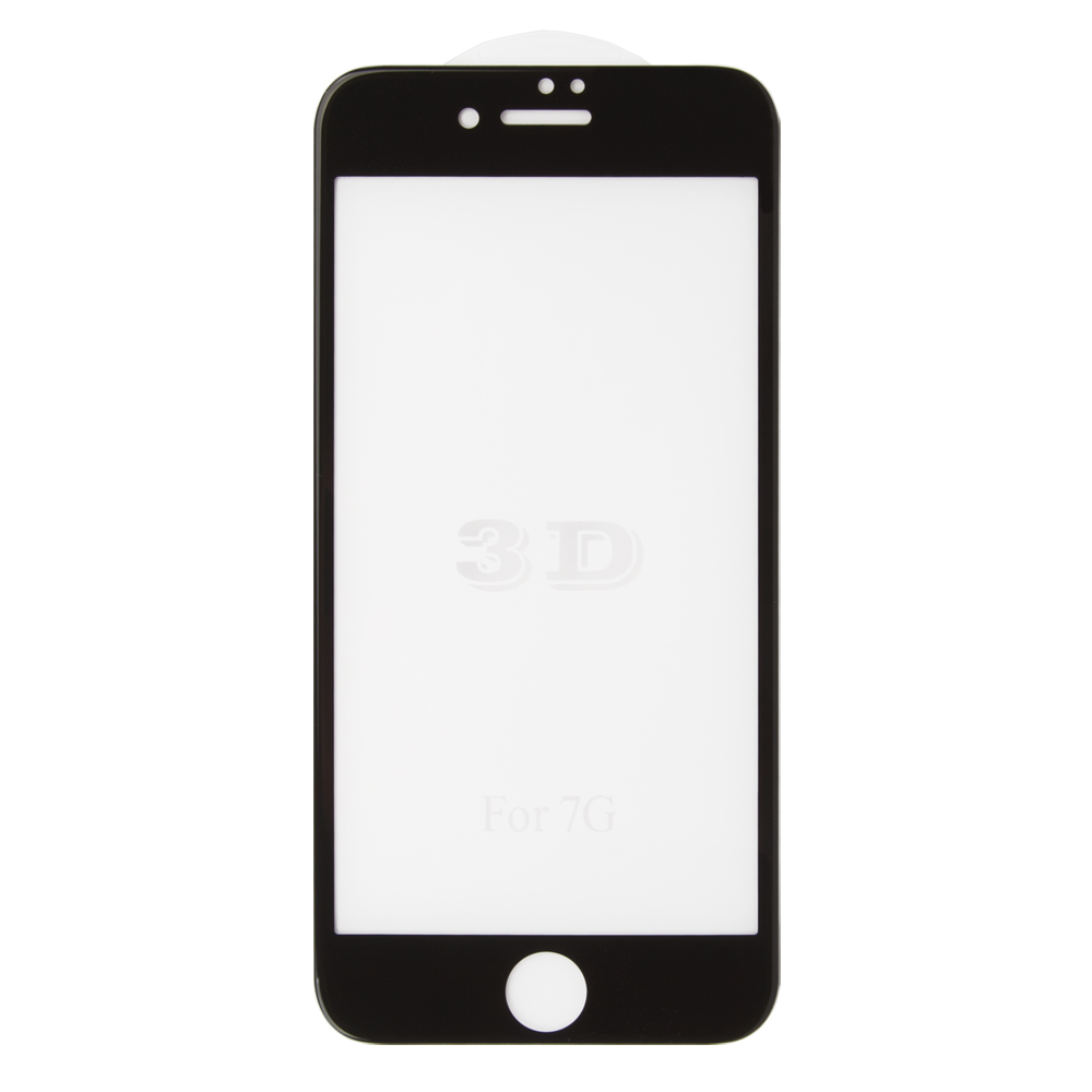 Защитное стекло LP для iPhone 7/8 Tempered Glass 3D с рамкой 0,33 мм 9H Black