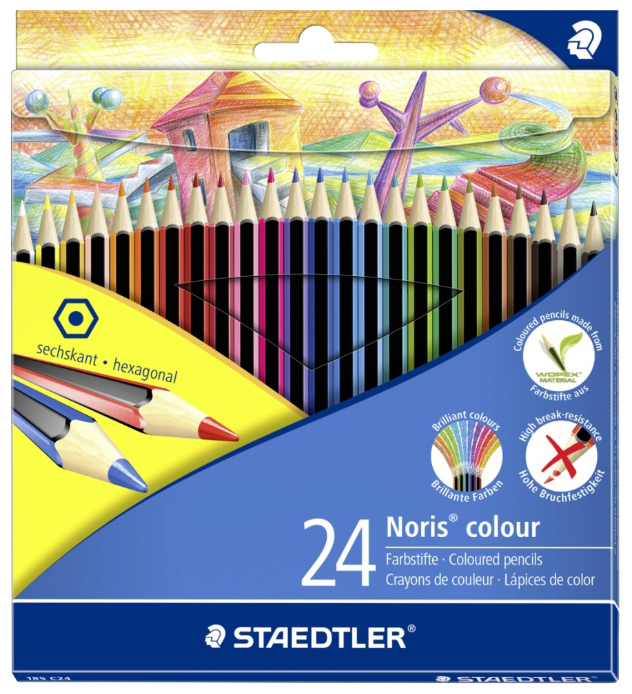 

Карандаши цветные Noris Colour 24 цв. Wopex Staedtler, 185