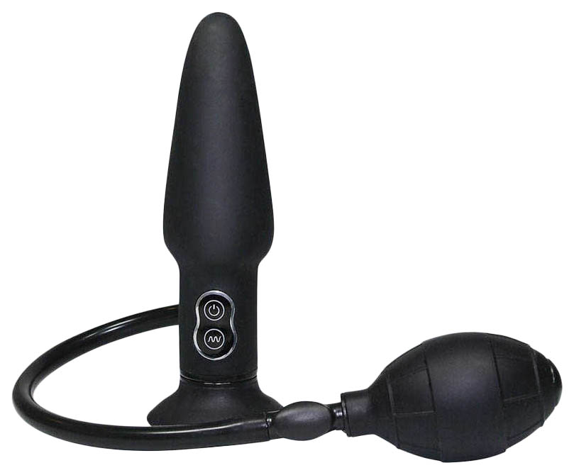 фото Вибростимулятор с подкачкой true black vibro anal plug orion черный