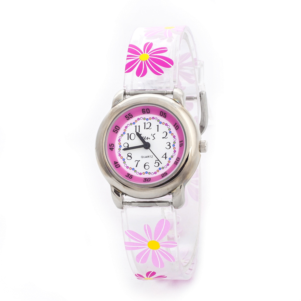 Наручные часы Тик Так Н113-1 розовые цветы