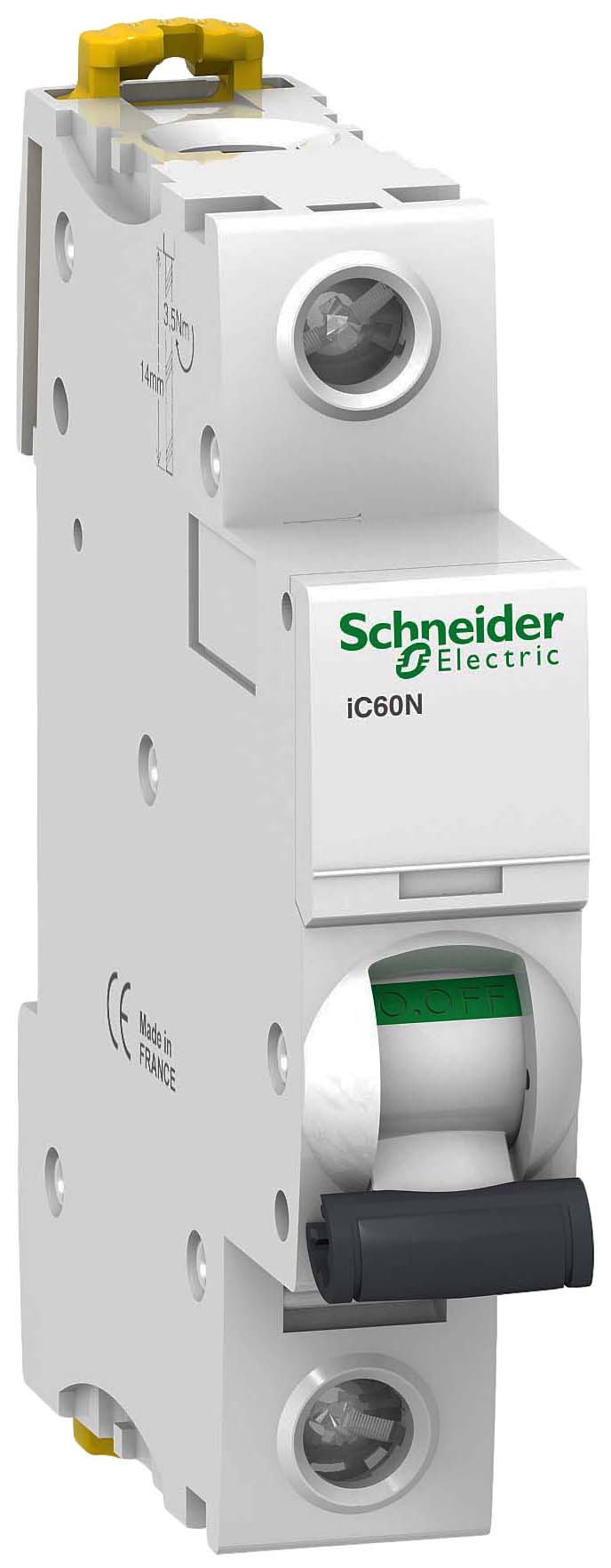 фото Выключатель автоматический модульный ic60n acti9, 1 пост, с, 6 а, 6 ка schneider electric