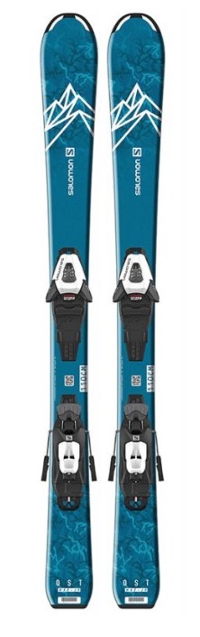 фото Горные лыжи salomon e qst max jr s + c5 gw j75 2020, blue, 120 см