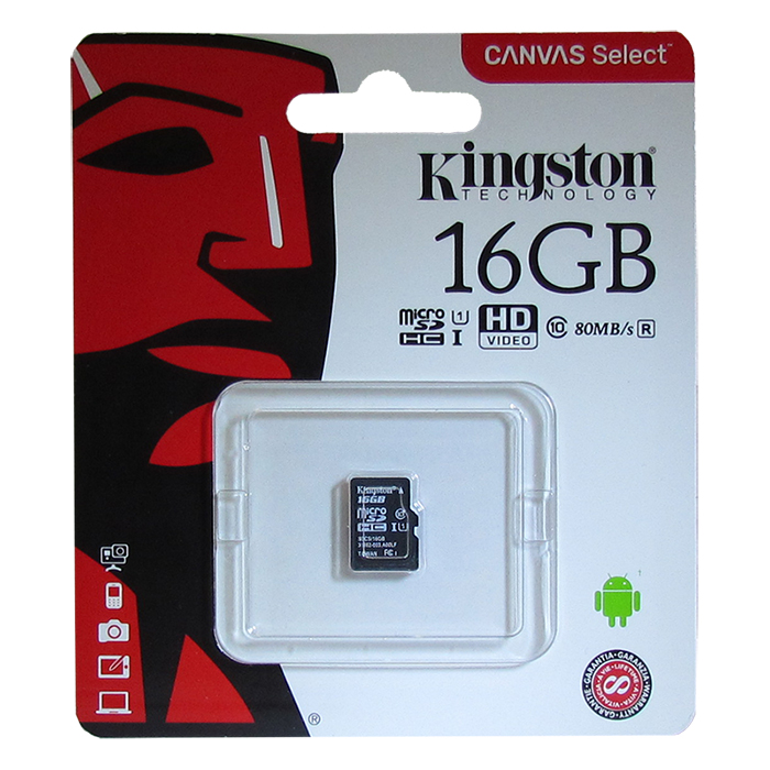 

Карта памяти Kingston SDCS 16GB, SDCS/16GBSP