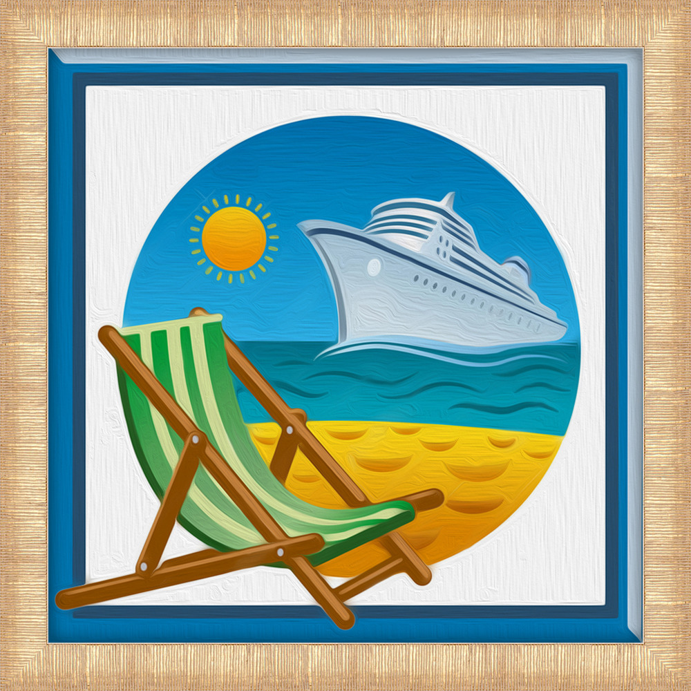 

Картина стразами "Долгожданный теплоход" (АЖ-1485)