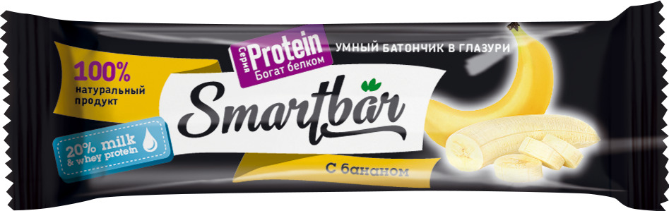 фото Батончик smartbar protein с бананом в глазури 40г