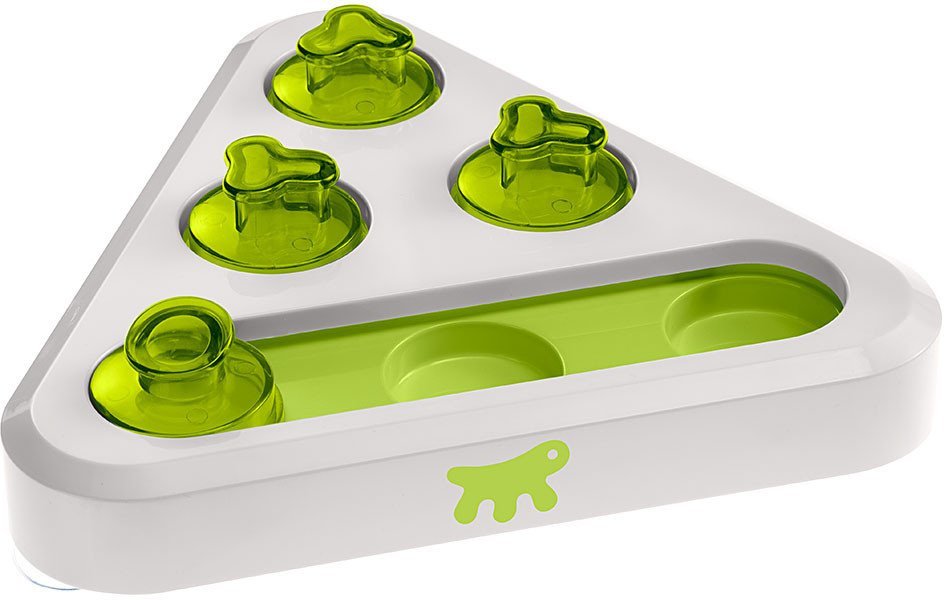 Интерактивная игрушка для собак Ferplast Trea, белый, зеленый, длина 24.5 см