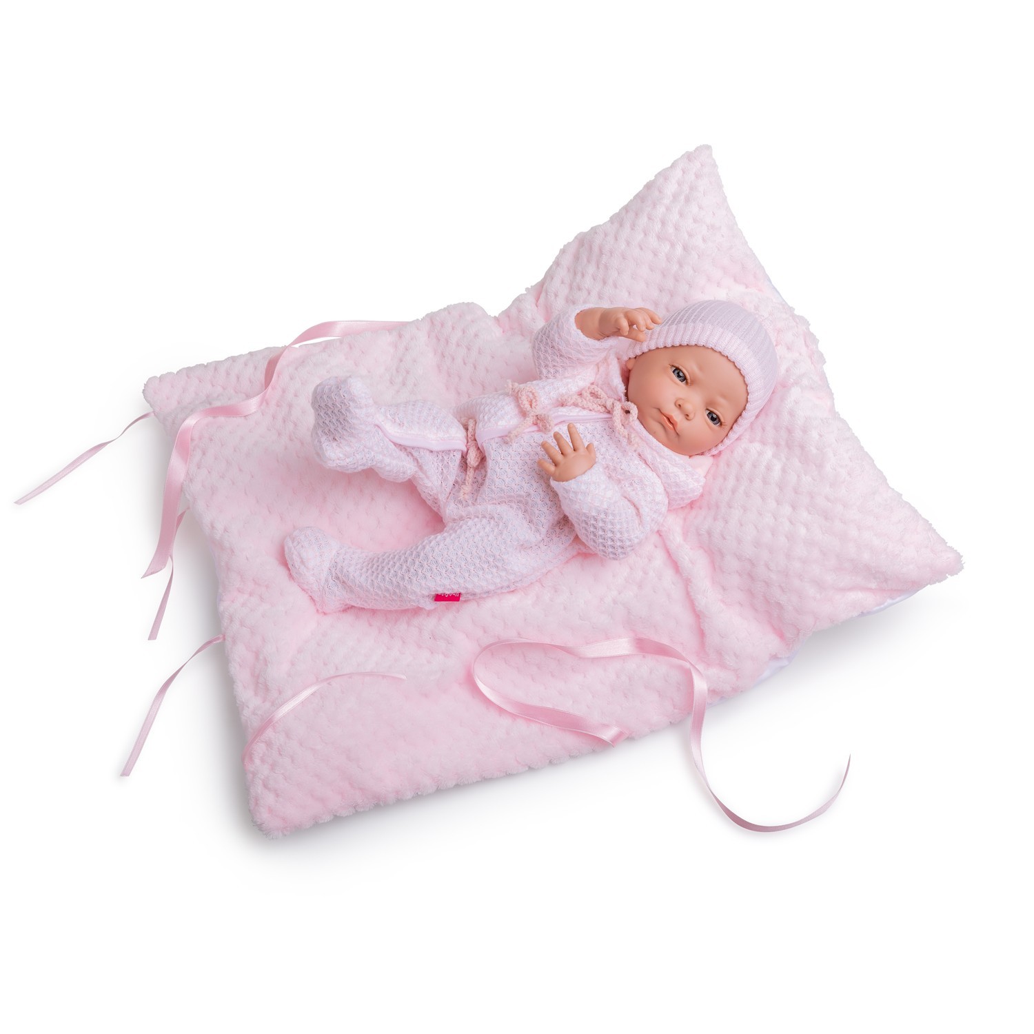 

Кукла Berjuan Newborn с розовой подушечкой для малыша
